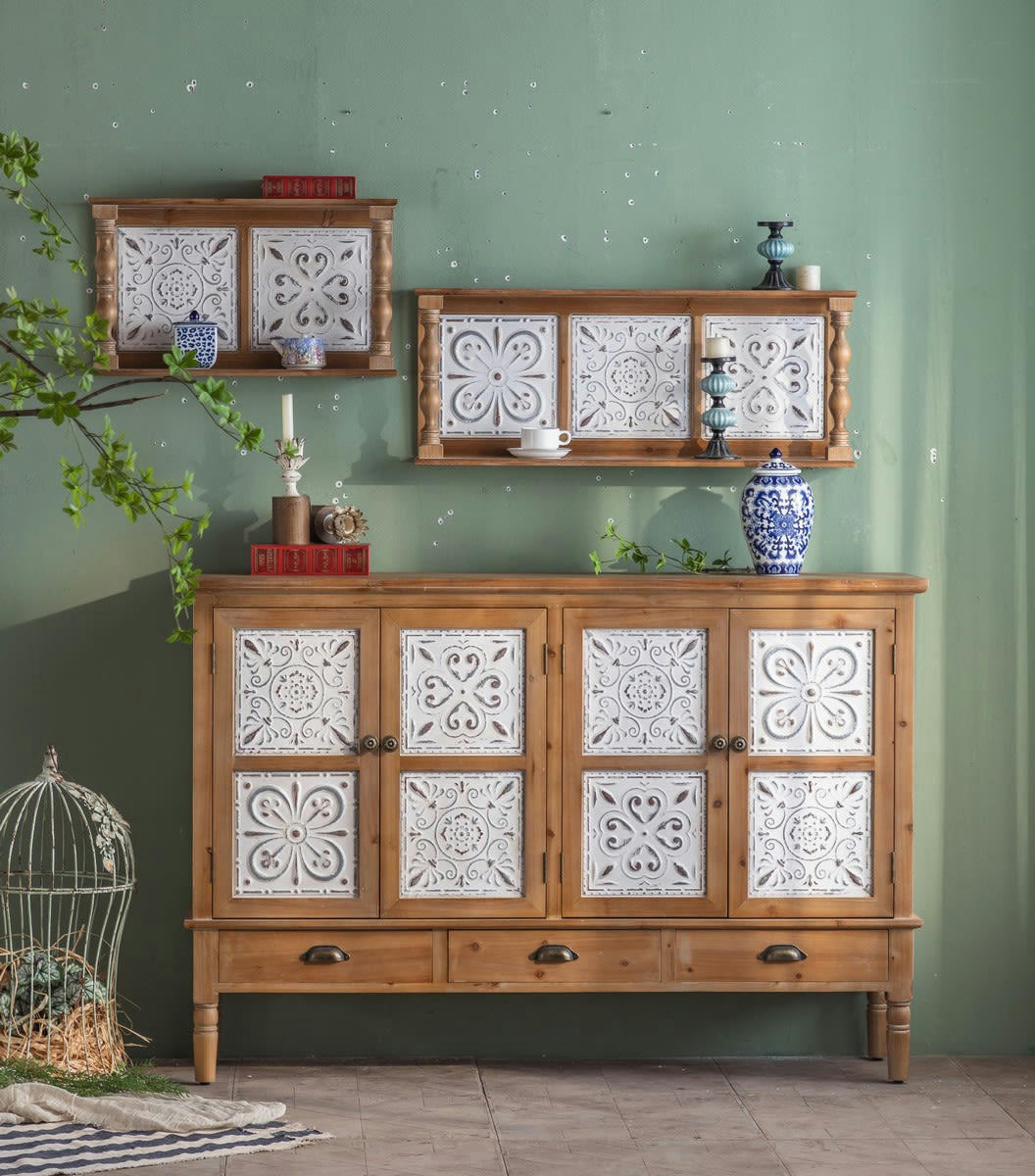 OSCAR - Buffet en sapin naturel L150