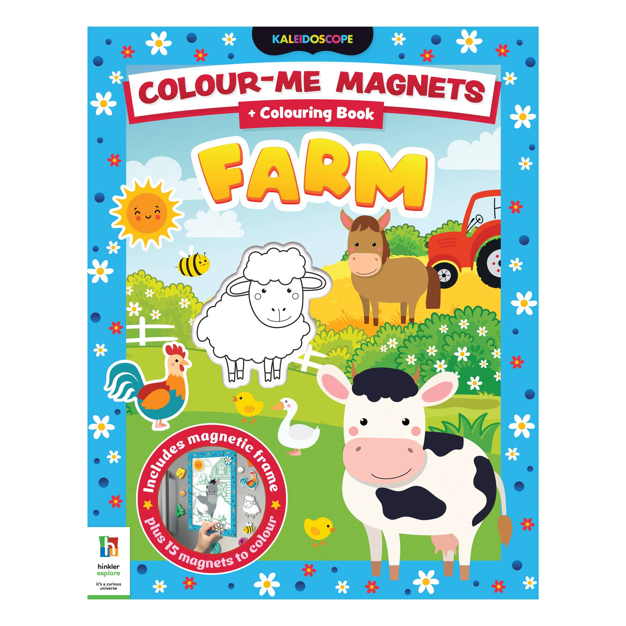 Kaleidoscope Farm Colour-Me Magnets and Colouring Book