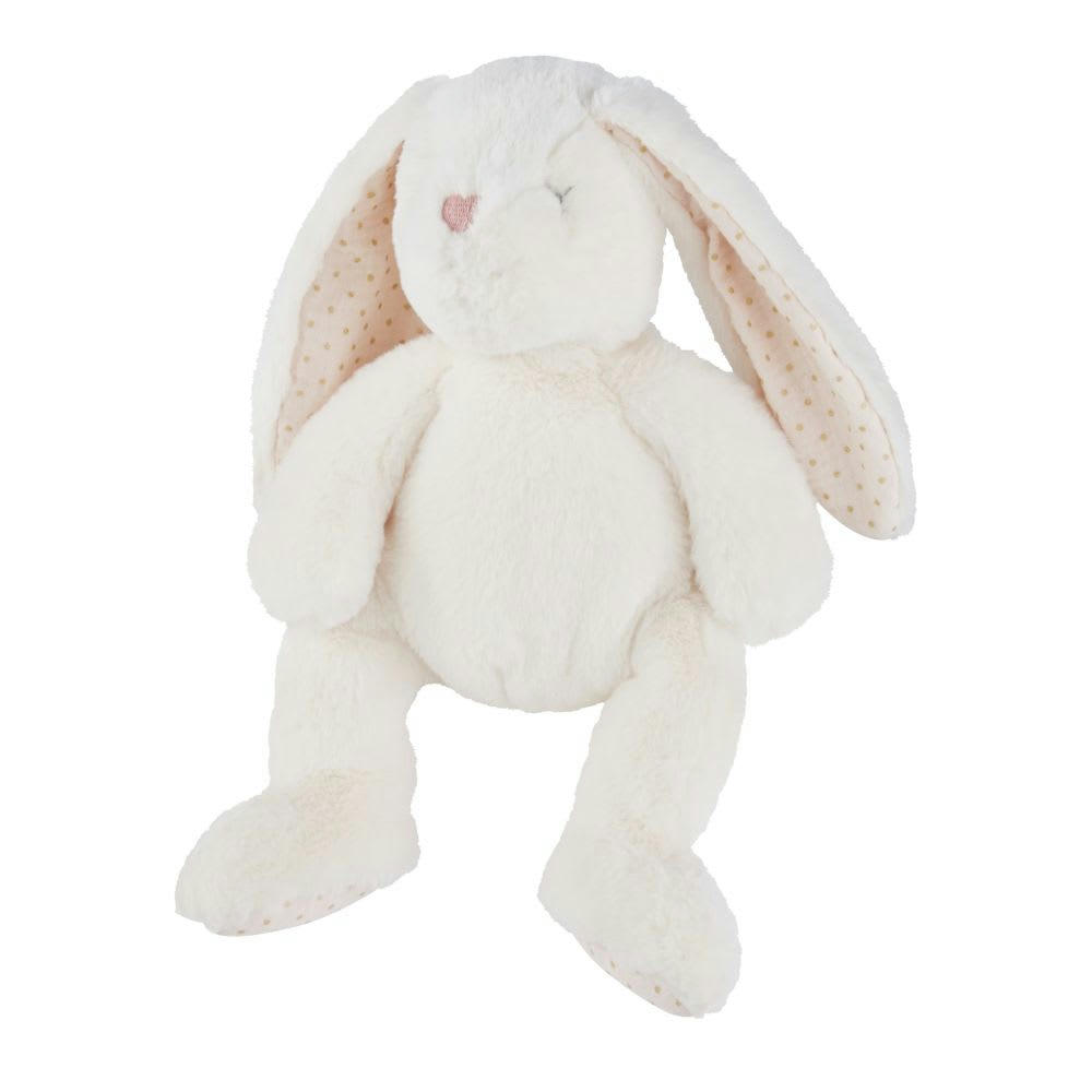 PAULA - Peluche lapin blanche et rose