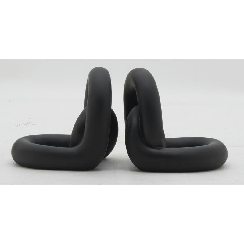 - Lot de 2 serre-livres modernes noir