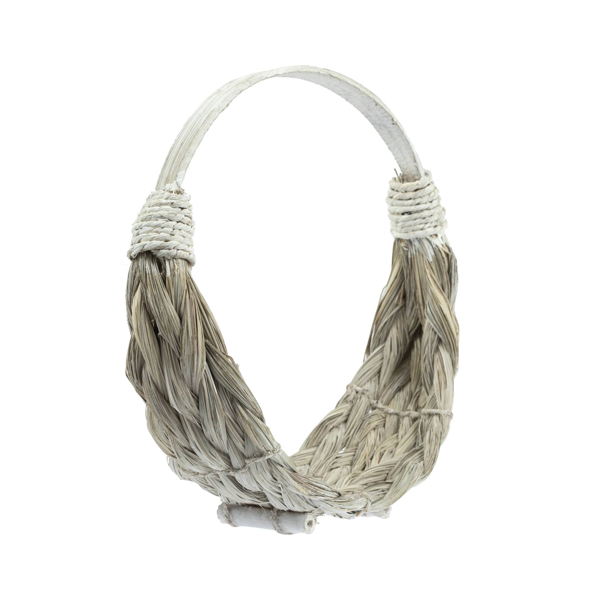 White Wash Grass Basket 26cm