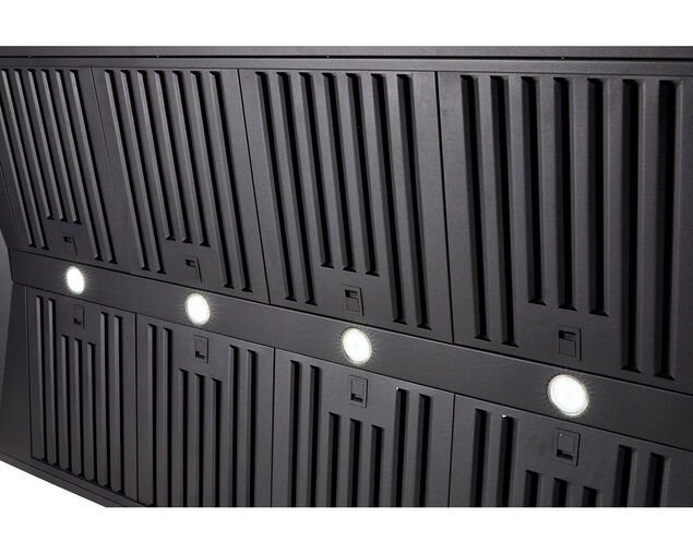 Schweigen Black BBQ Alfresco Rangehood 1500mm (Non Silent) 2500M&sup3;/hr Twin Motors