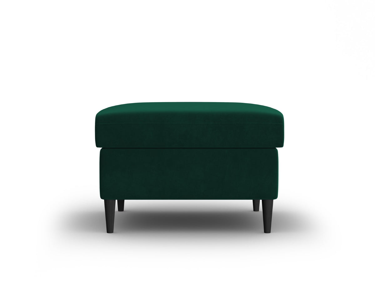 Cosmopolitan Design Poef Kyoto flueel flessengroen - 70x70x45cm