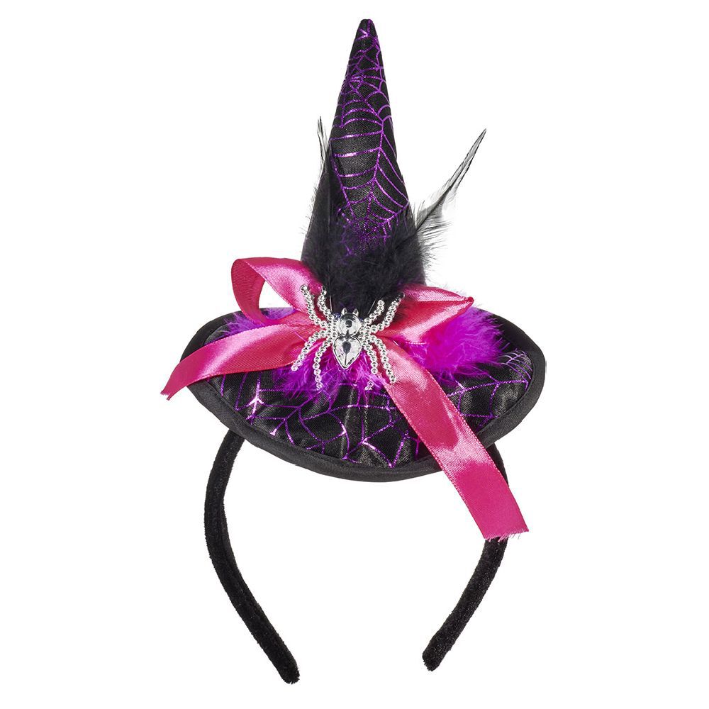 Serre-tête chapeau noir sorcière enfant