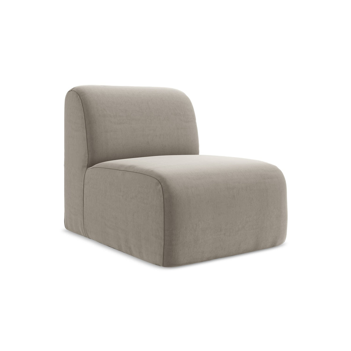 LaMiaSofa Bankmodule midden Cervo - velours - taupe - 70x94x75