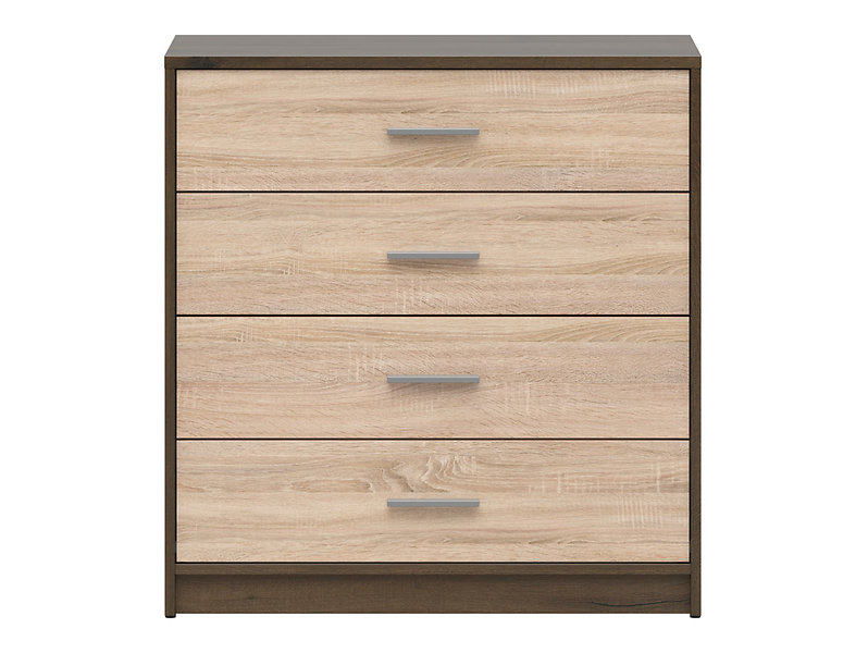 Komoda Nepo Plus 80 cm z 4 szufladami dąb noble/dąb sonoma