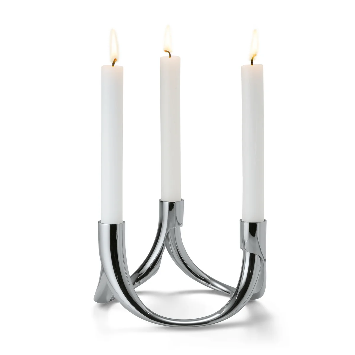 Philippi - Bow Kerzenhalter für 2 Kerzen, silber