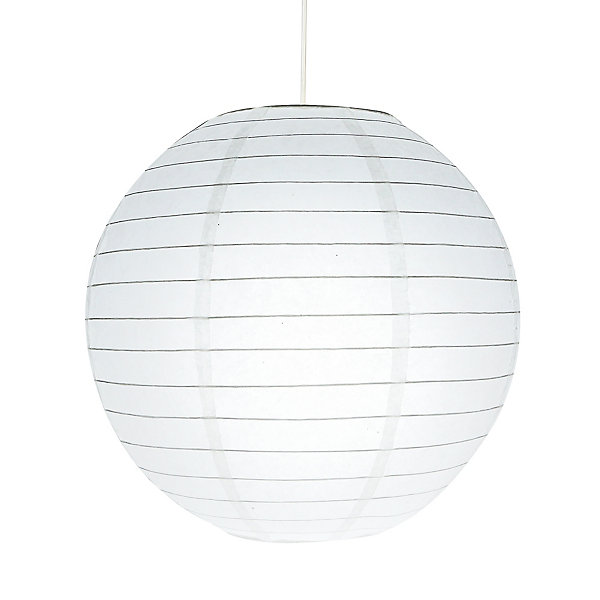 Abat-jour papier Raqis Ø28cm GoodHome Blanc