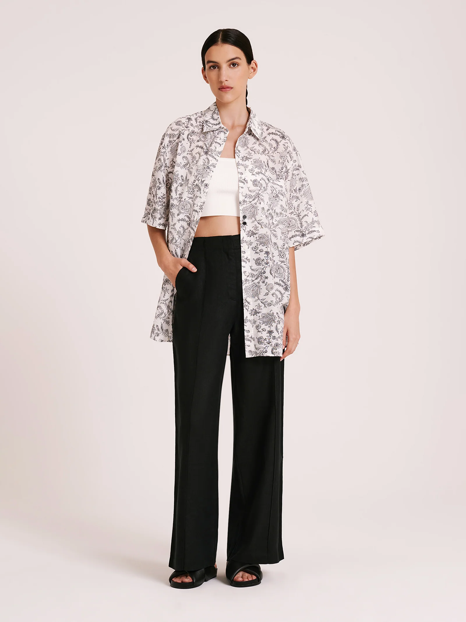 Amani Tailored Linen Pants