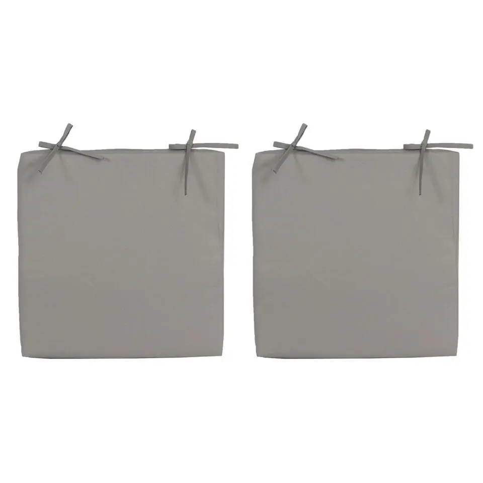 Anna's Collection Bank-sier kussen - grijs - 40 x 40 cm