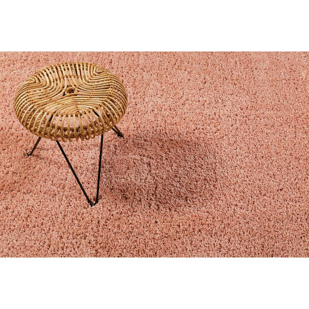 NATURE - Tapis uni design en polypropylène rose 133x200