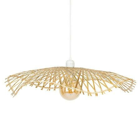 LAMPA WISZĄCA Tess 58 cm bambusowa AŻUROWY KLOSZ
