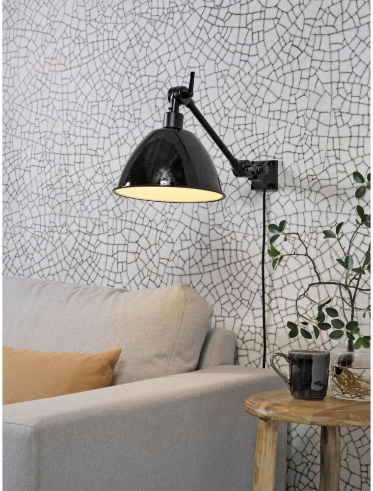 AMSTERDAM - Applique en métal noir L60cm