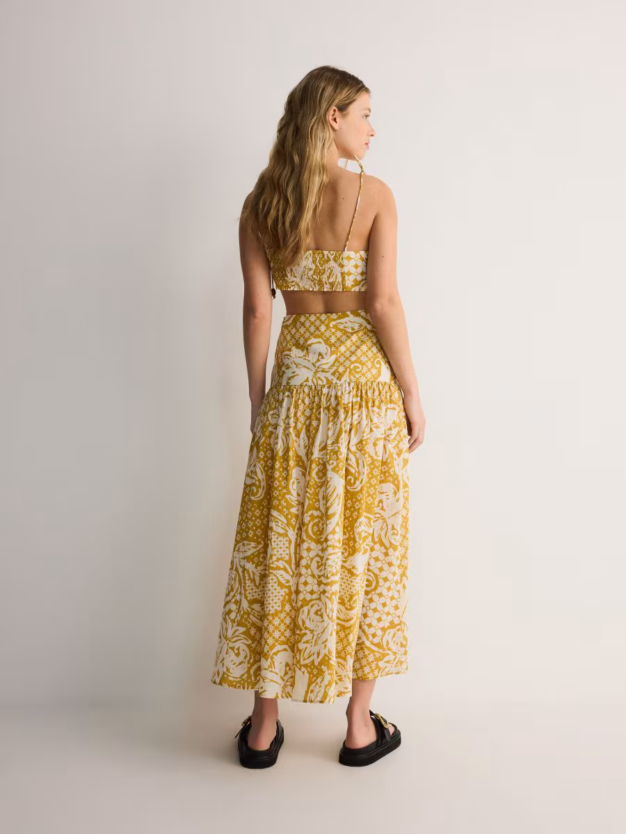 Patterned Maxi Skirt