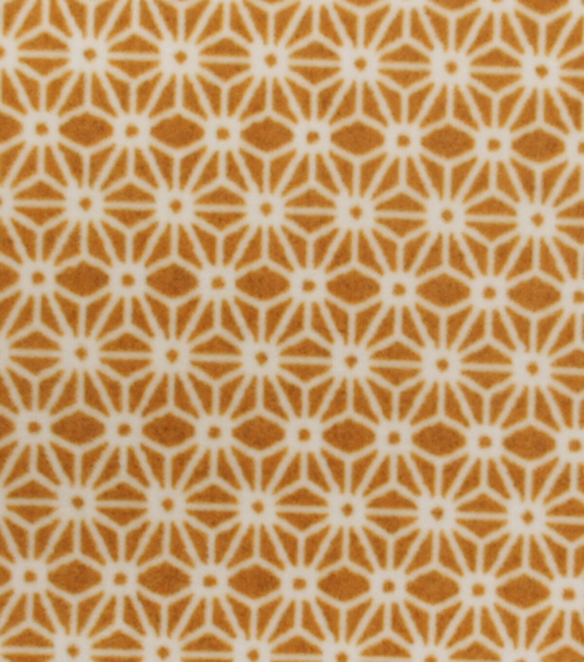 Geometrics on Gold Anti Pill Fleece Fabric