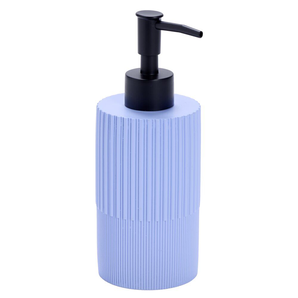 Distributeur de savon résine stries Ø7xH18,5cm (3&nbsp;modèles)
