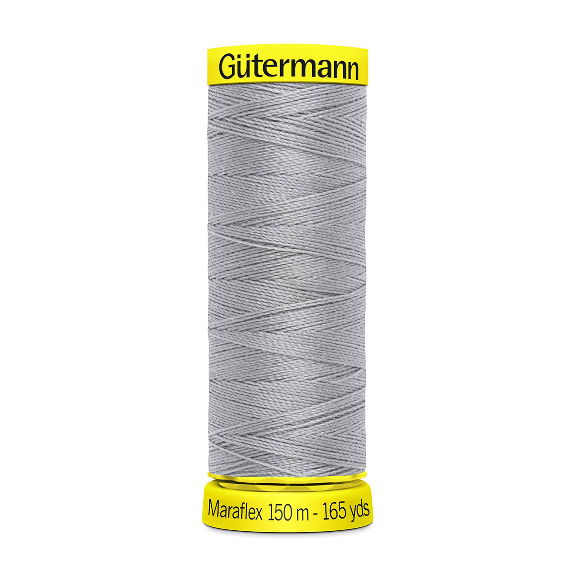 Gutermann Mid Silver Maraflex Stretchy Sewing Thread 150m (38)