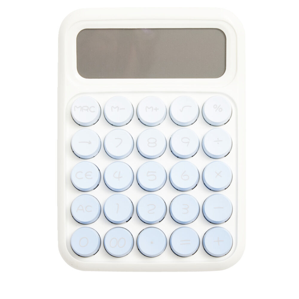 Calculatrice de bureau dégradé noir touches rondes en relief 11,5x16cm