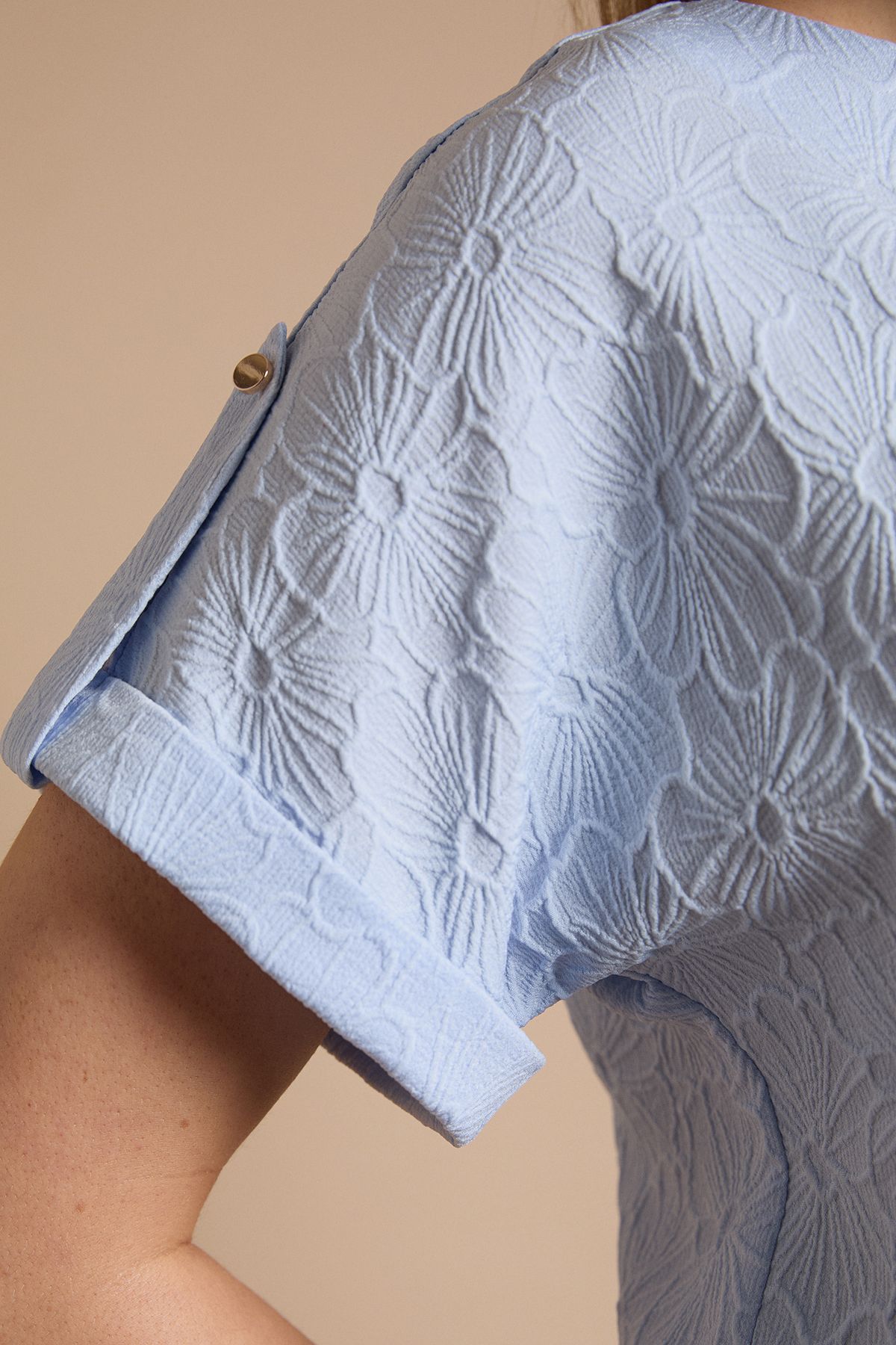 Dorothy Perkins Textured Roll Sleeve Blouse