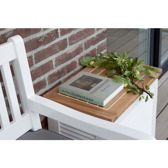Gartenbank »Rosenborg«, BxTxH: 120 x 59 x 90 cm, weiss, Mahagoniholz