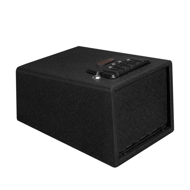 Medium Pistol Box 2 Pistol Capacity Keyboard Lock Safe Ripple Box - Black