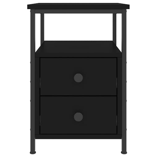 NNEVL Bedside Cabinet Black 34x35.5x50 cm Engineered Wood
