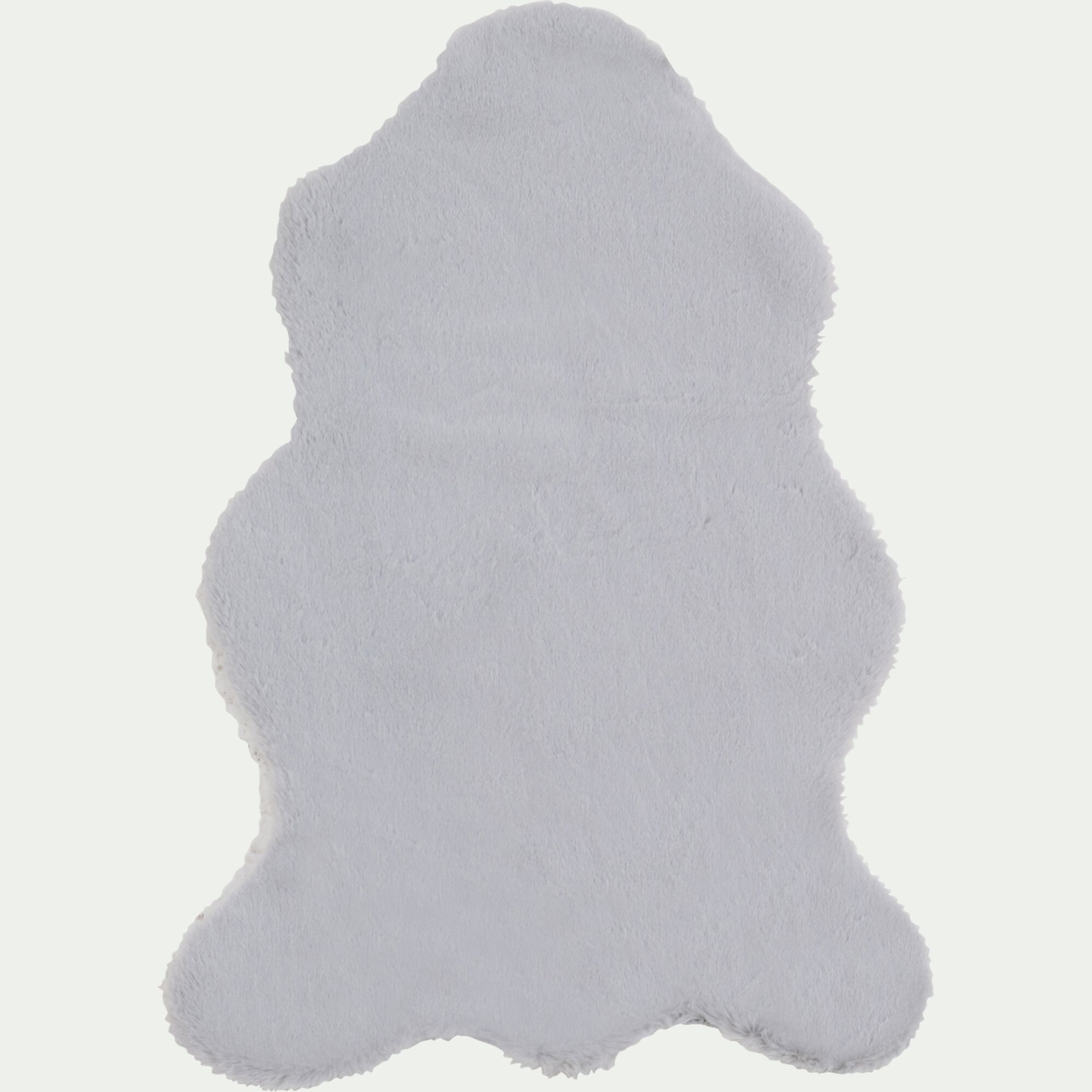 JOUVE - Tapis imitation fourrure - gris 60x90cm