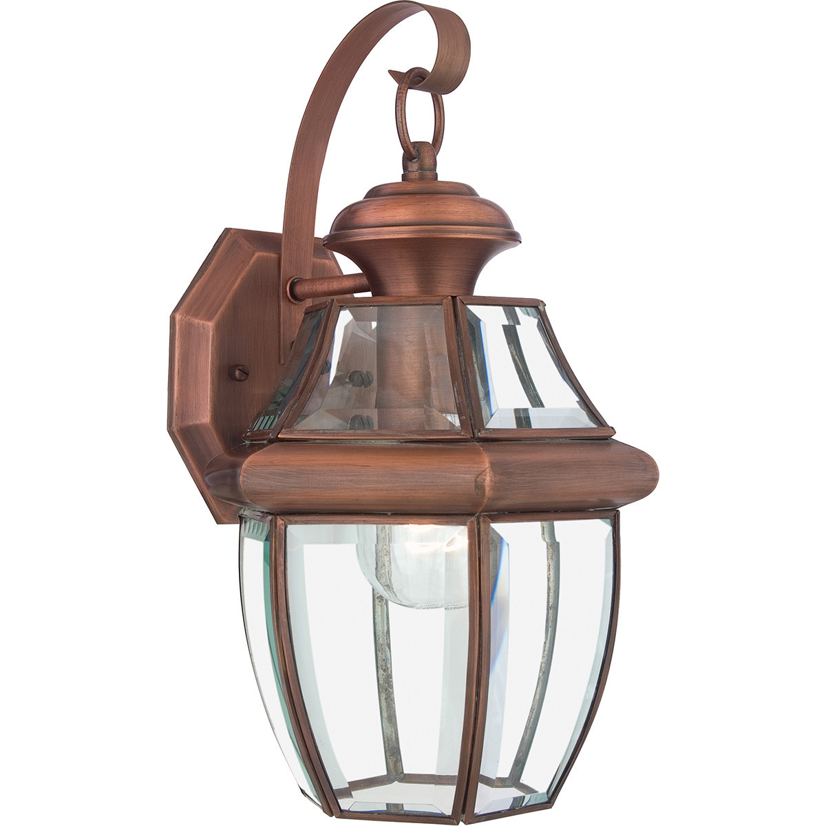 Kinkiet zewnętrznypostarzana miedź Newbury 1xE27x60W IP44 Quoizel