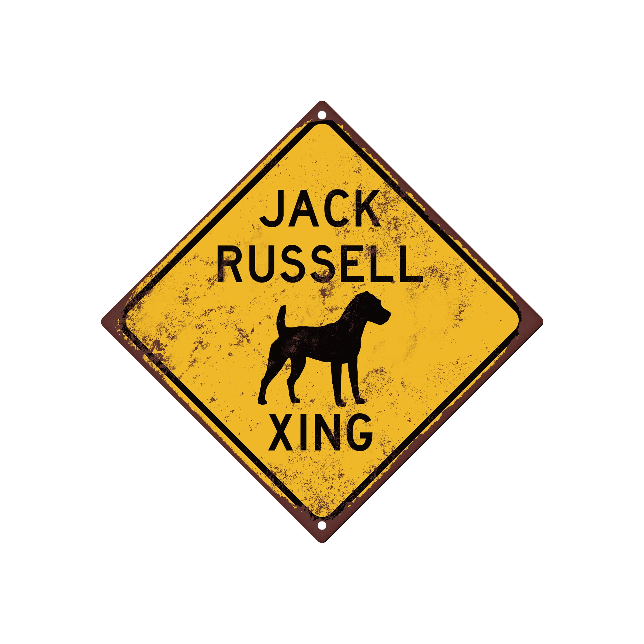 Jack Russell Crossing sign, Jack Russell Fence Sign - Dog Xing Sign - Jack Russell Owner Gift - Jack Russell Dog Decor - Aluminum Dog Sign