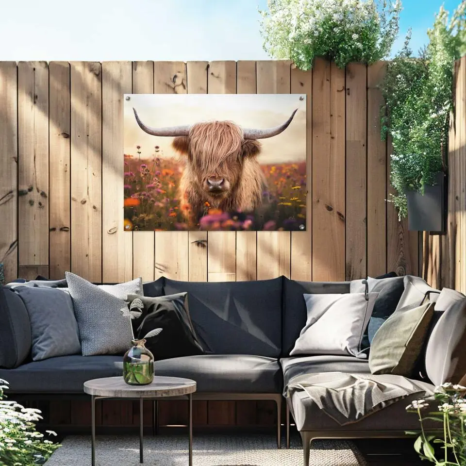 Tuinposter Spring Highlander - 60 x 80 - Beige
