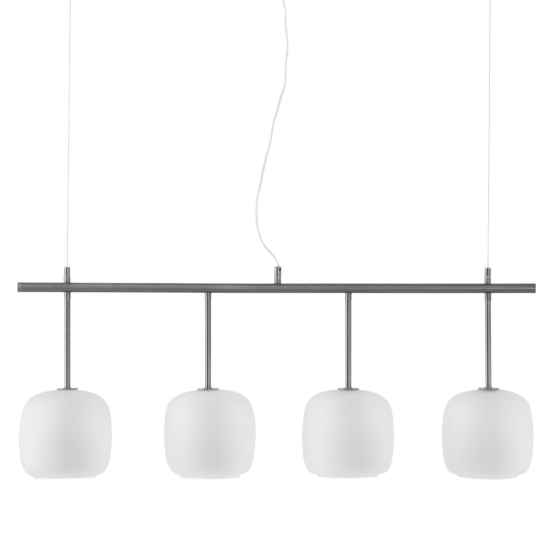 Suspension ligne 4 globes, design E.Gallina,Misuto