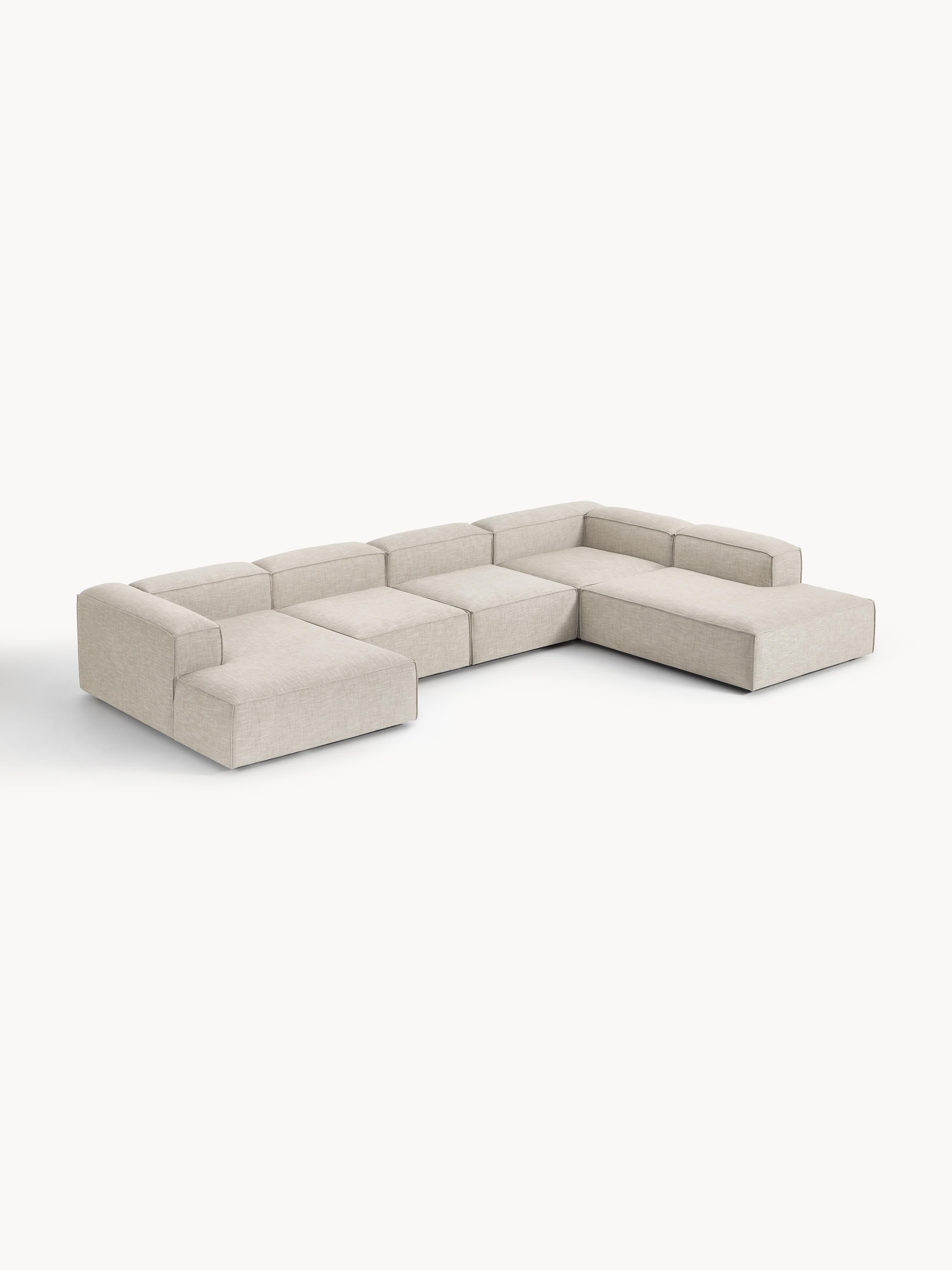 Modulares XL Sofa Lennon aus Leinen-Mix