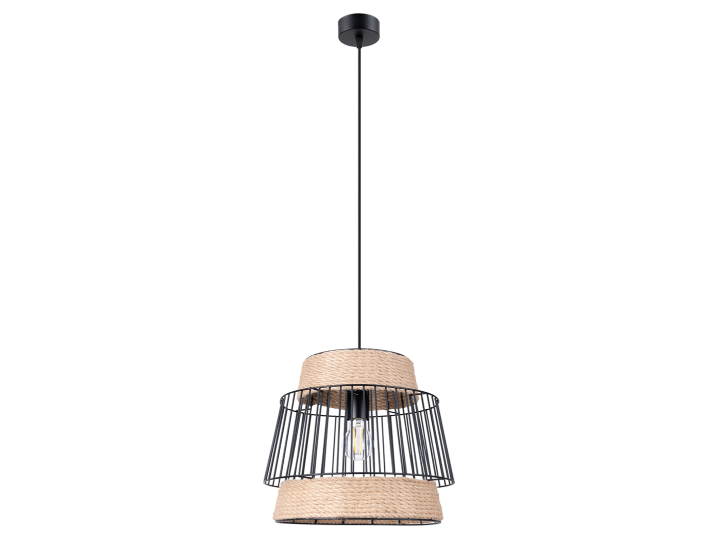 Lampa wisząca Brilo stalowa czarna