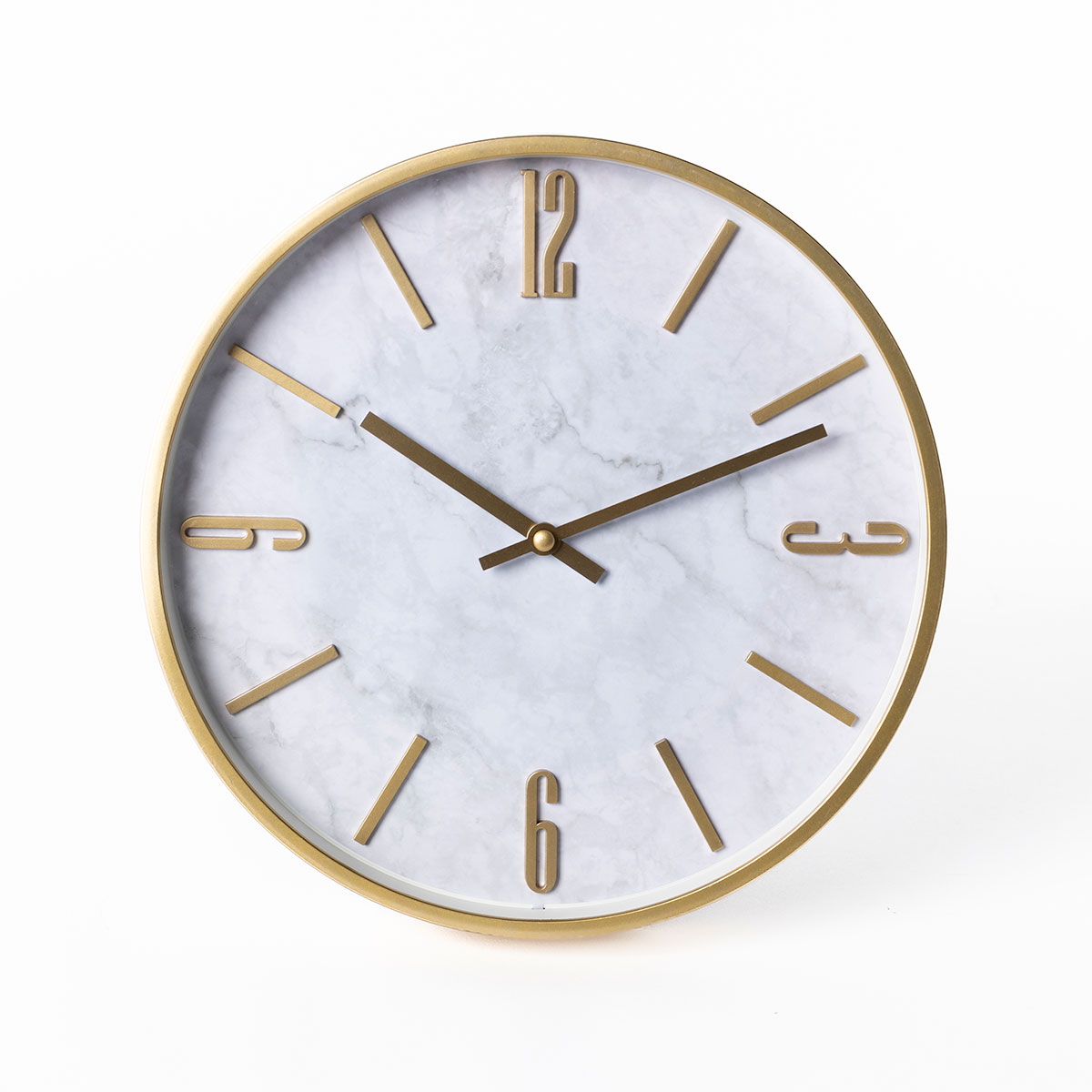 Relógio NATHALIE dourado com efeito mármore D29cm