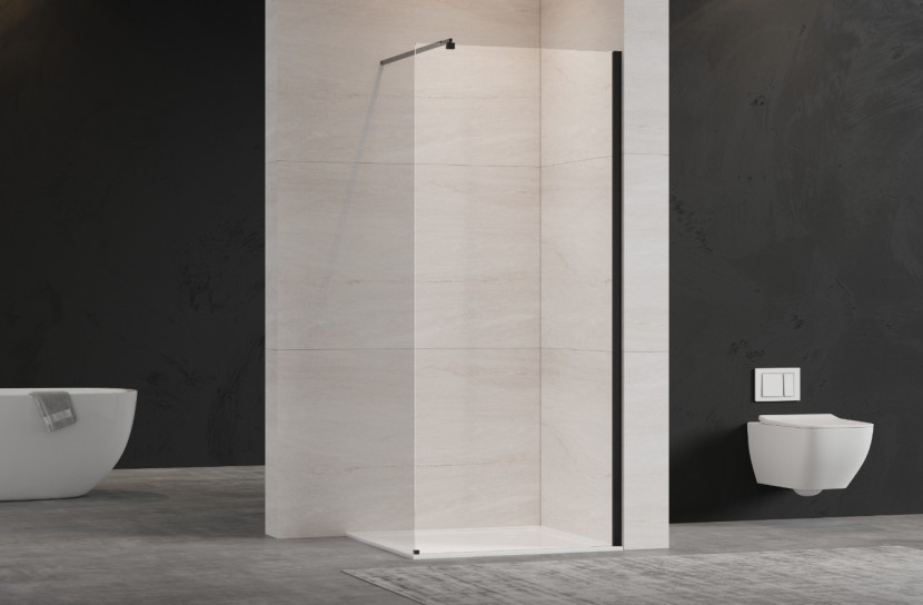 Kabina prysznicowa Invena Walk-In II 200 x 80 cm CZARNY