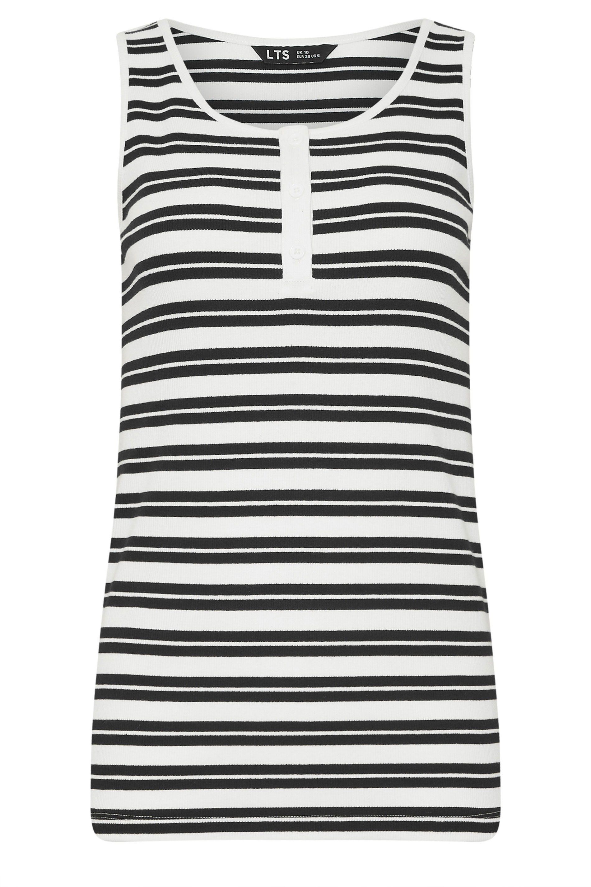 Long Tall Sally Tall Stripe Ribbed Placket Vest