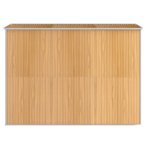NNEVL Garden Shed Light Brown 192x274x223 cm Galvanised Steel
