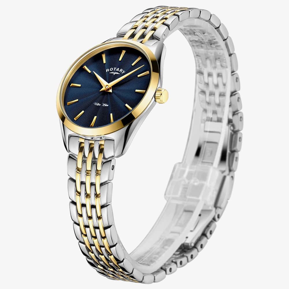 Rotary Ultra Slim Black Leather Watch LS08011/04