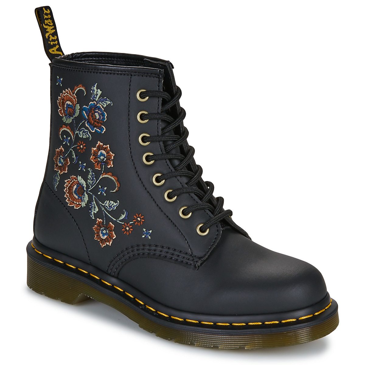 Dr. Martens - 1460 Vonda TF 8 Eye Boot Black Genix Nappa - Black / Flowers