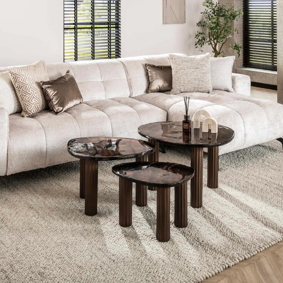 Nest of Nora Salontafel Olav S - Kleine bijzettafel - Antiek koper