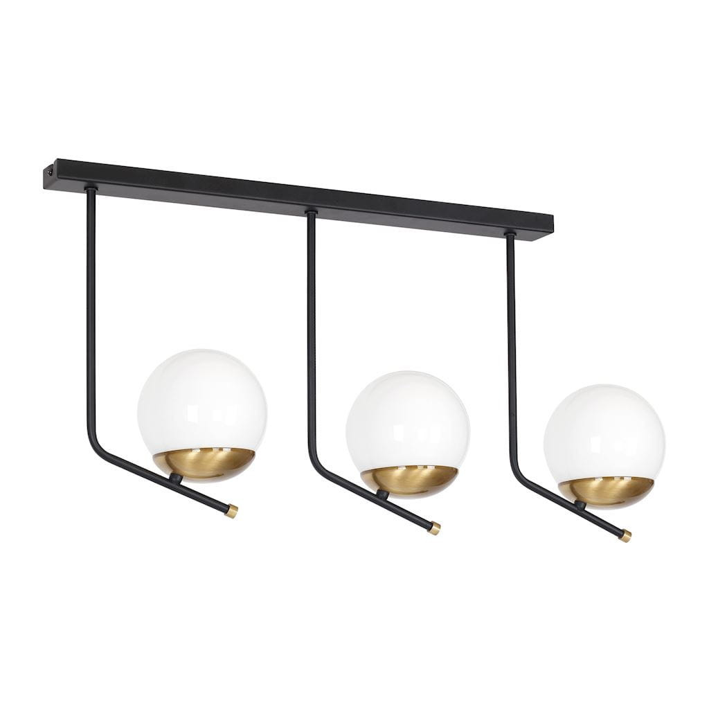 Lampa sufitowa biało-czarna CARINA3xE14x40W wym: 38x65x14 cm Milagro