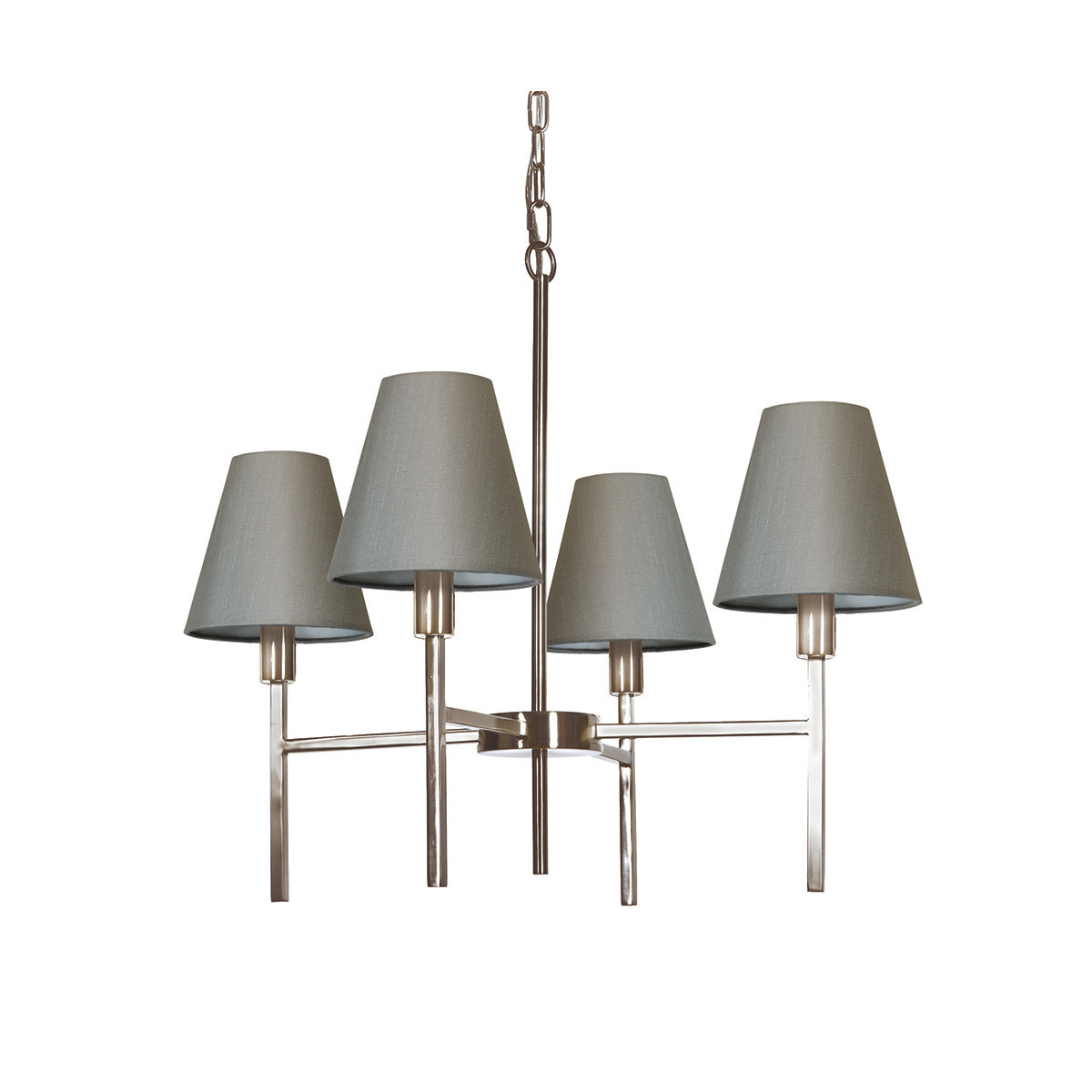 Żyrandol szczotkowany nikiel Lucerne 4xE14x25W wym:128x61,8x61,8 Elstead