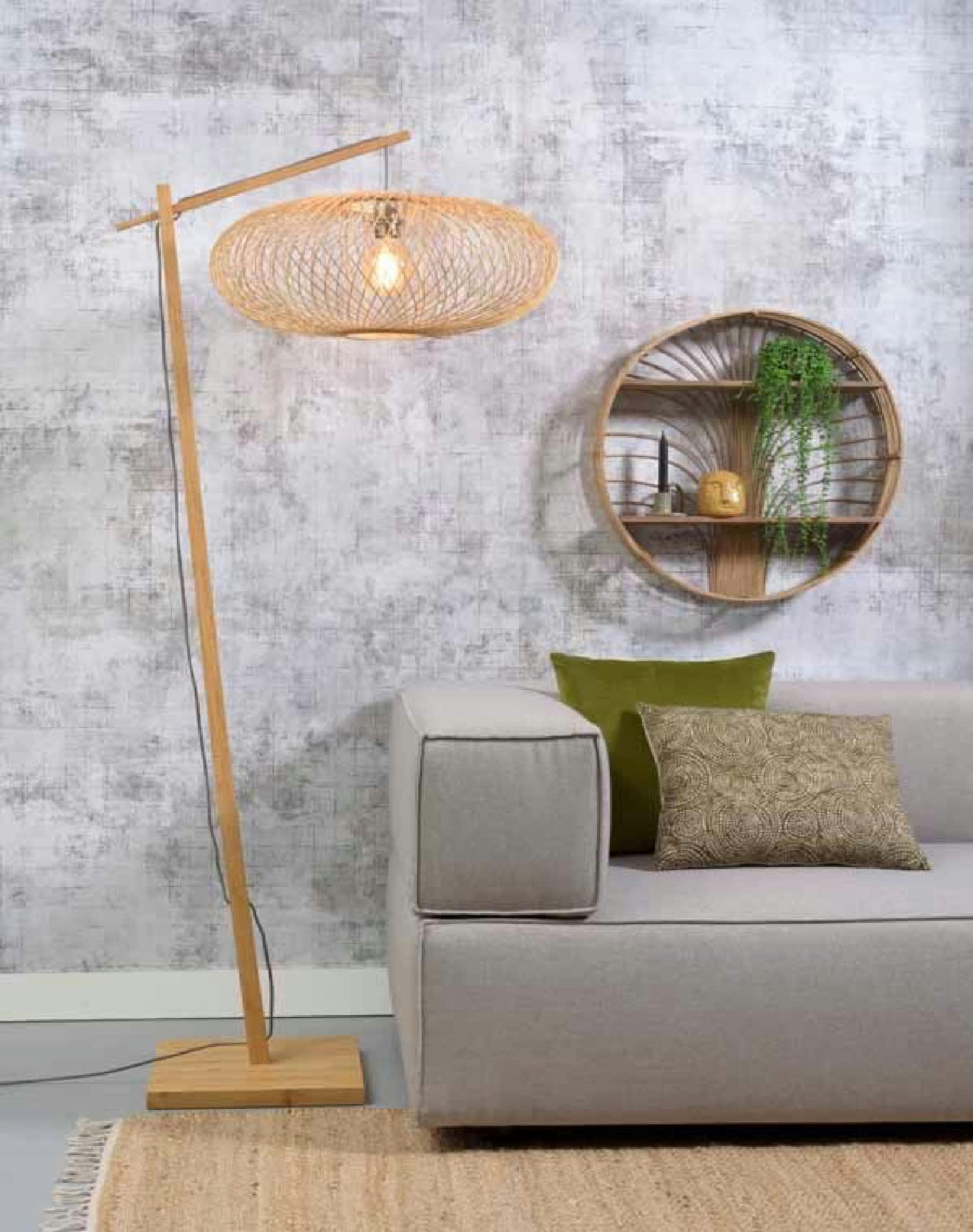 CANGO - Lampadaire bambou naturel H176cm