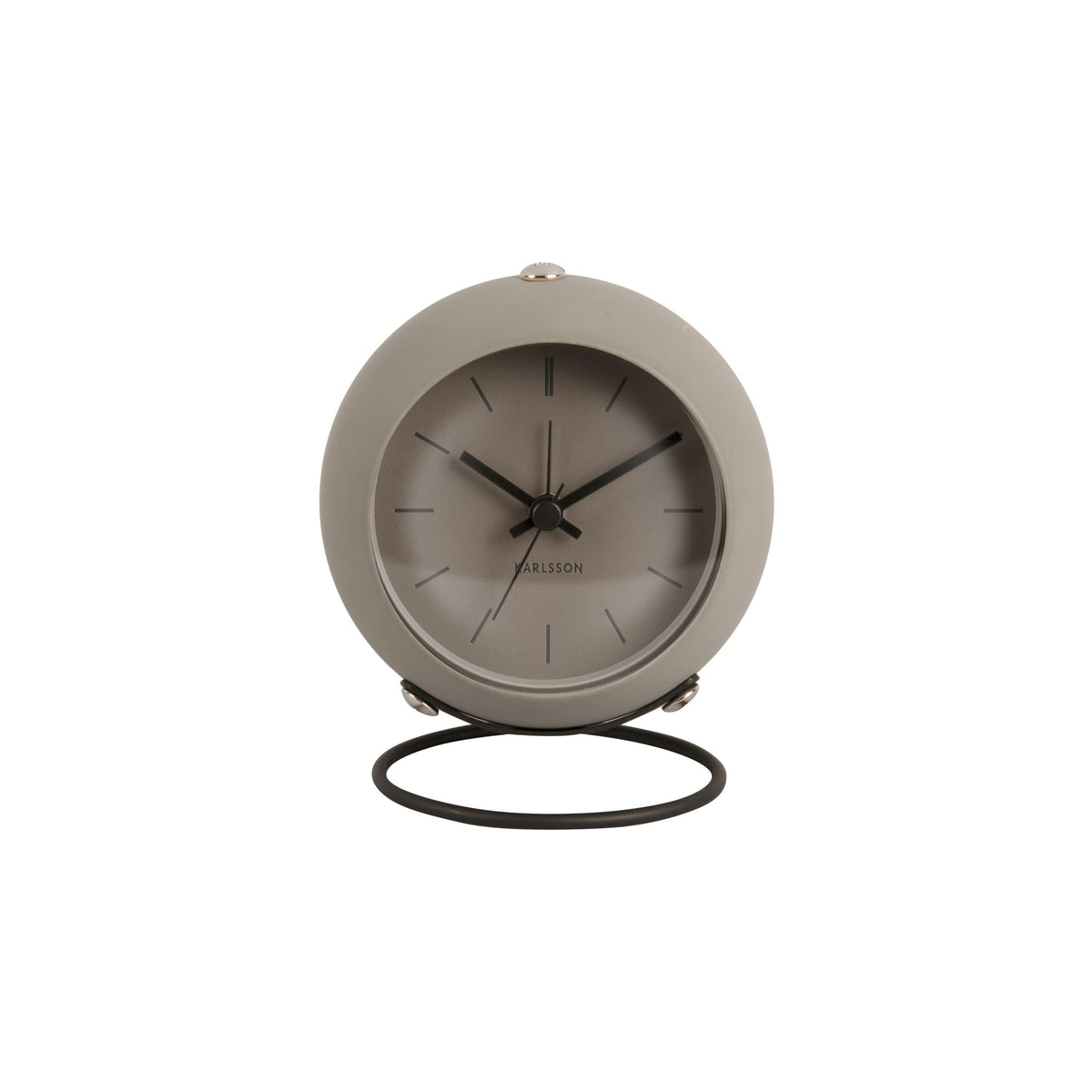 Karlsson wekker Nirvana Globe - grijs - Ø9.5cm