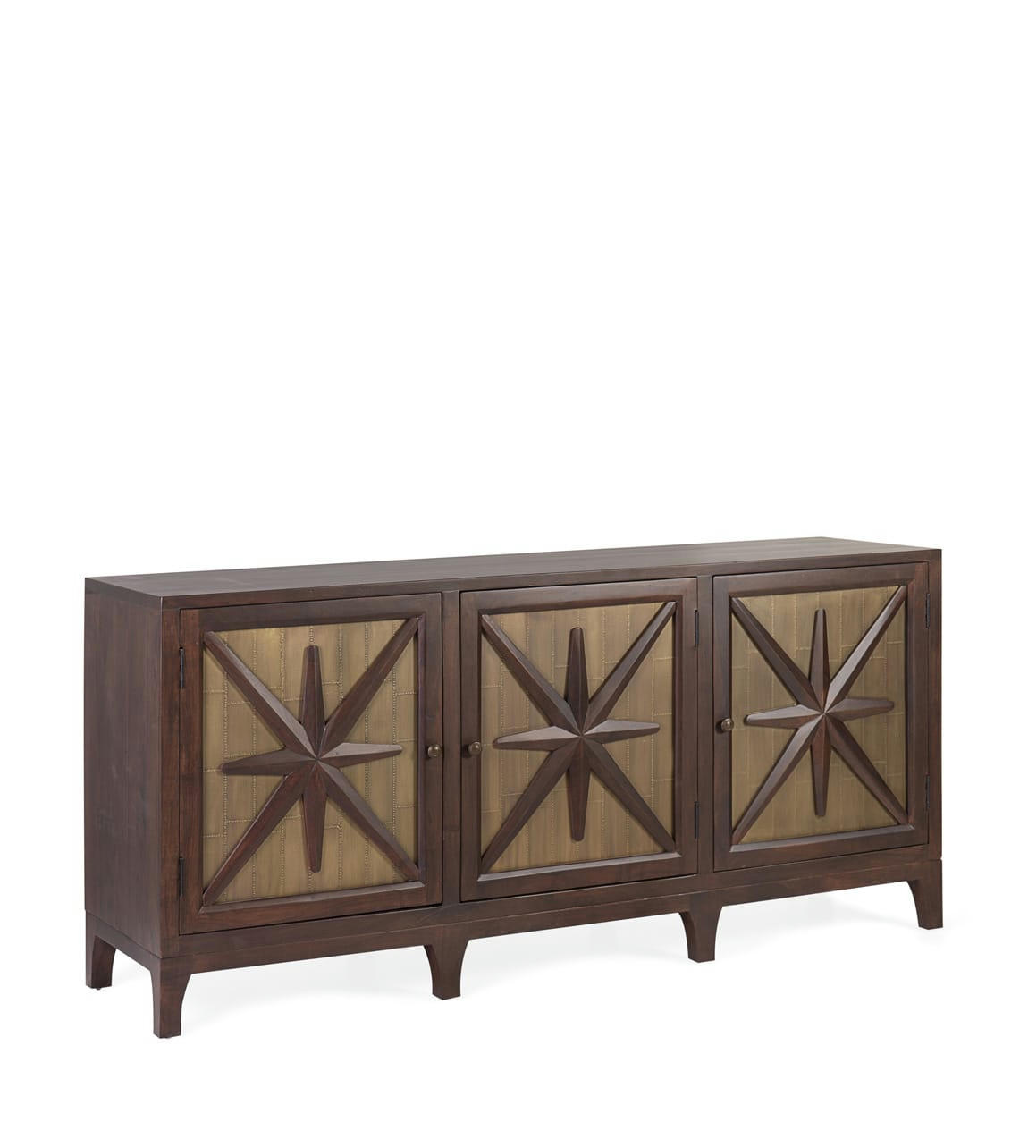 GATSBY - Buffet en bois massif d'acacia marron L 183 cm