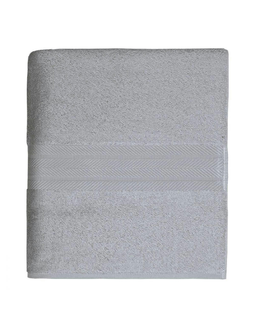 LUXURY - Maxi drap de bain 550gr/m²  gris perle 100x150 cm