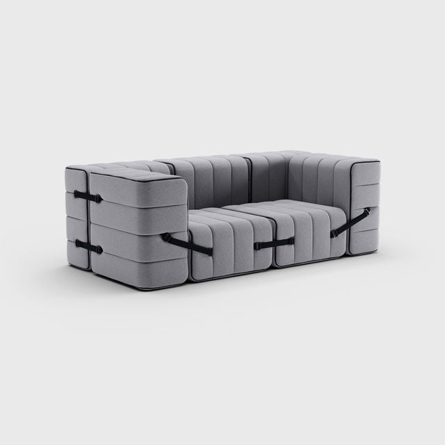 Curt-Set 7 - e.g. Flexibele 2-zitter - Jet - Grijs