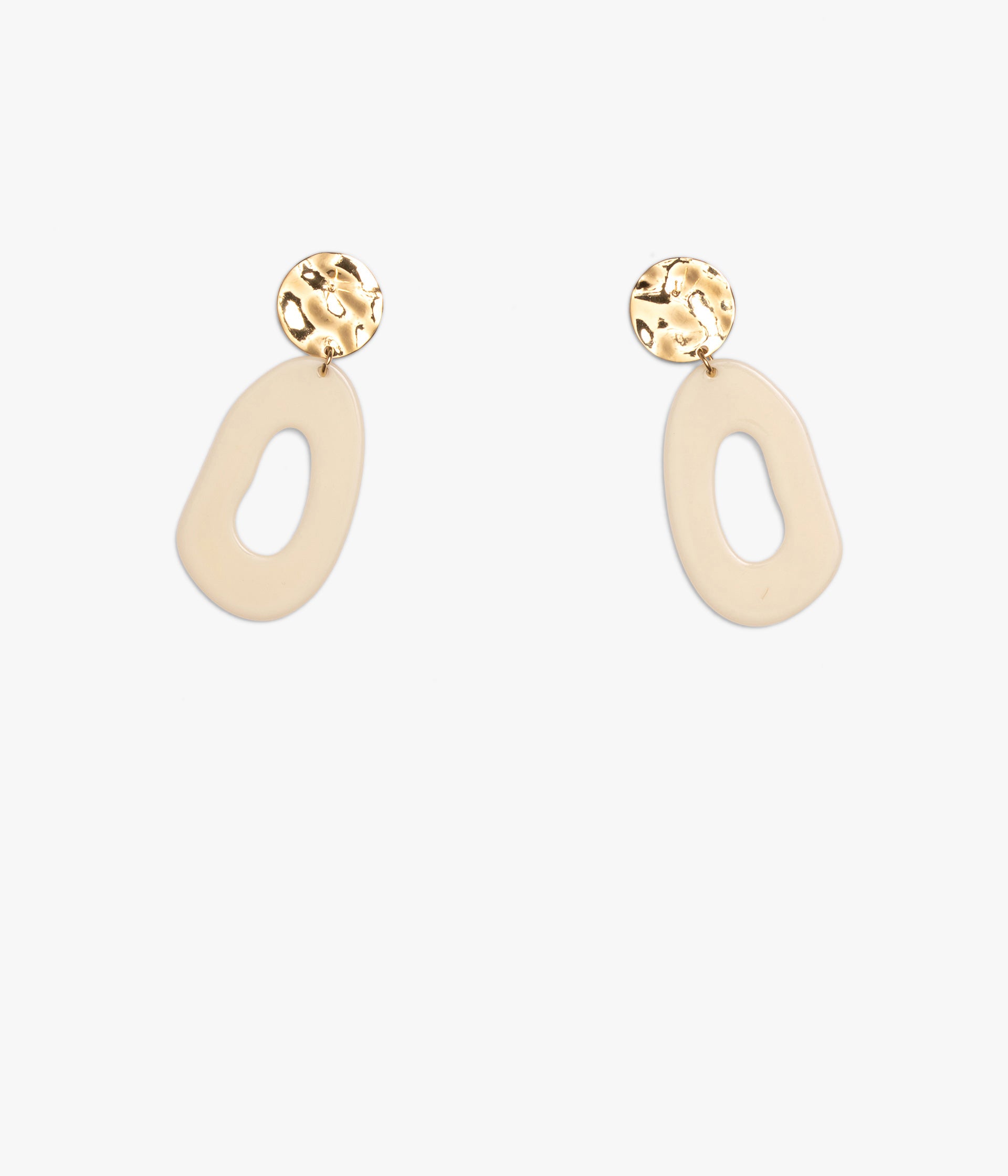 Boucles d'oreilles Diana écru