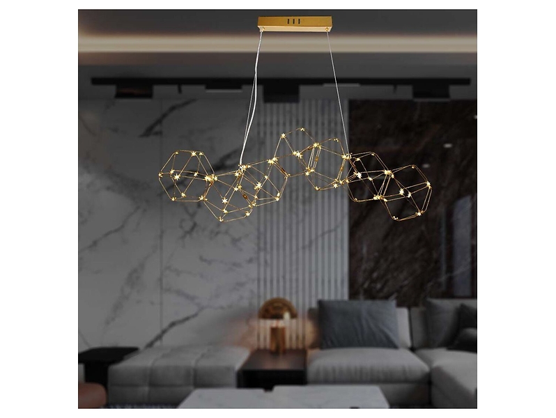 Lampa wisząca VT-7918 LED 84-punktowa zlota
