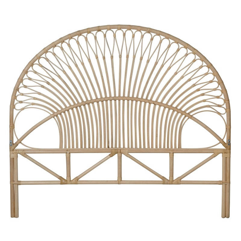 - Tête de lit arrondie en rotin 160 cm